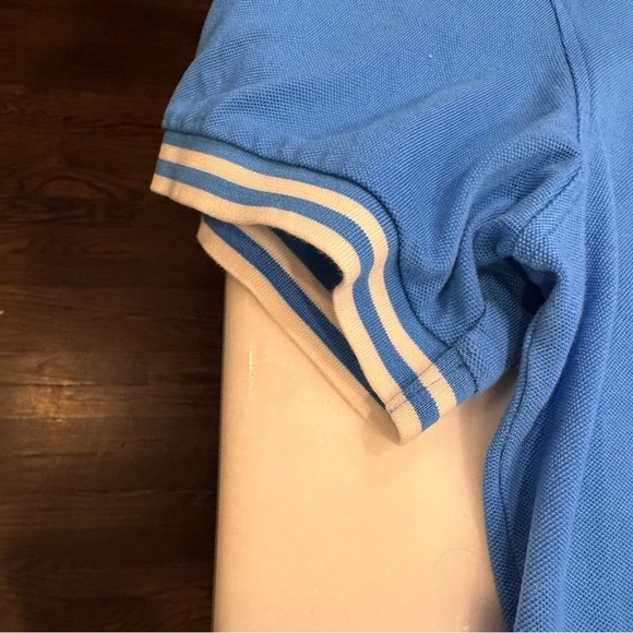 Robert Graham Mens Tailored Fit Polo Shirt Blue White Accents Size 2XL - Picture 11 of 13